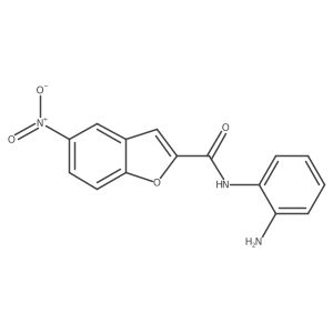 N-(2-aminophenyl)-5-nitro-1-benzofuran-2-carboxamide结构式
