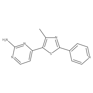 4-[4-Methyl-2-(pyridin-4-yl)-1,3-thiazol-5-yl]pyrimidin-2-amine结构式
