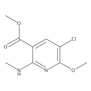 Methyl 5-chloro-6-methoxy-2-(methylamino)nicotinate结构式