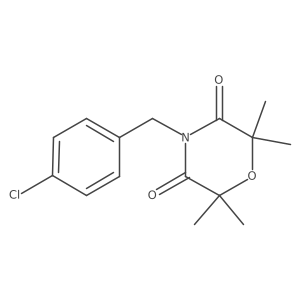 4-[(4-Chlorophenyl)methyl]-2,2,6,6-tetramethyl-3,5-morpholinedione结构式