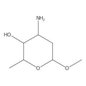Methyl 3-amino-2,3,6-trideoxy-I(2)-D-ribo-hexopyranoside Structure