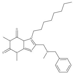 8-[[benzyl(methyl)amino]methyl]-1,3-dimethyl-7-octyl-5H-purin-7-ium-2,6-dione Structure