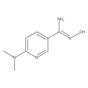 6-Dimethylamino-N-hydroxy-nicotinamidine结构式