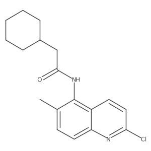 N-(2-chloro-6-methylquinolin-5-yl)-2-cyclohexylacetamide结构式