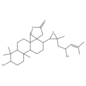 Spiro[furan-3(2H),1a(2)(2a(2)H)-phenanthren]-5(4H)-one, dodecahydro-7a(2)-hydroxy-2a(2)-[(2S,3S)-3-[(2R)-2-hydroxy-4-methyl-3-pentenyl]-3-methyloxiranyl]-4a(2)b,8a(2),8a(2),10a(2)a-tetramethyl-, (1a(2)S,2a(2)R,4a(2)aR,4a(2)bR,7a(2)S,8a(2)aR,10a(2)aR)-结构式