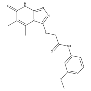 2-((5,6-dimethyl-7-oxo-7,8-dihydro-[1,2,4]triazolo[4,3-a]pyrimidin-3-yl)thio)-N-(3-methoxyphenyl)acetamide Structure