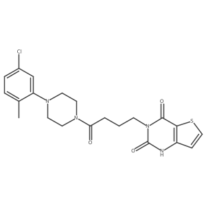 3-{4-[4-(5-chloro-2-methylphenyl)piperazin-1-yl]-4-oxobutyl}-1H,2H,3H,4H-thieno[3,2-d]pyrimidine-2,4-dione结构式