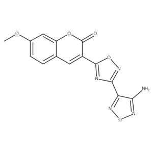 3-(3-(4-amino-1,2,5-oxadiazol-3-yl)-1,2,4-oxadiazol-5-yl)-7-methoxy-2H-chromen-2-one结构式