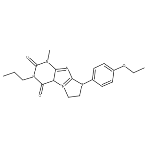 6-(4-ethoxyphenyl)-4-methyl-2-propyl-8,9a-dihydro-7H-purino[7,8-a]imidazol-9-ium-1,3-dione结构式