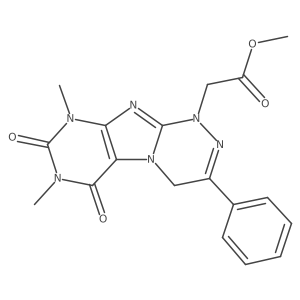 methyl 2-(7,9-dimethyl-6,8-dioxo-3-phenyl-4H-purino[8,7-c][1,2,4]triazin-1-yl)acetate Structure
