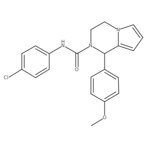 N-(4-chlorophenyl)-1-(4-methoxyphenyl)-3,4-dihydropyrrolo[1,2-a]pyrazine-2(1H)-carboxamide结构式