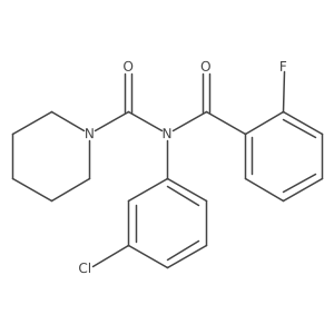 N-(3-chlorophenyl)-N-(2-fluorobenzoyl)piperidine-1-carboxamide结构式