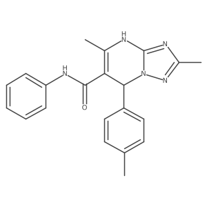 2,5-dimethyl-N-phenyl-7-(p-tolyl)-4,7-dihydro-[1,2,4]triazolo[1,5-a]pyrimidine-6-carboxamide结构式