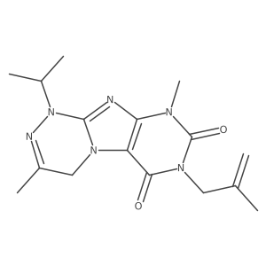 1-isopropyl-3,9-dimethyl-7-(2-methylallyl)-7,9-dihydro-[1,2,4]triazino[3,4-f]purine-6,8(1H,4H)-dione Structure