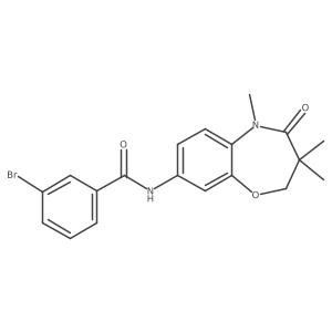 3-bromo-N-(3,3,5-trimethyl-4-oxo-2,3,4,5-tetrahydrobenzo[b][1,4]oxazepin-8-yl)benzamide结构式