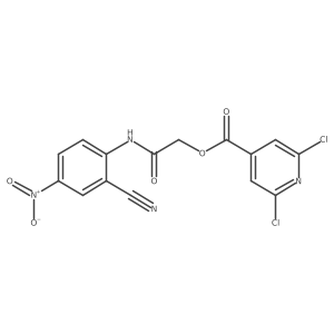 [(2-Cyano-4-nitrophenyl)carbamoyl]methyl 2,6-dichloropyridine-4-carboxylate Structure