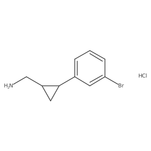 1-[(1S,2S)-2-(3-bromophenyl)cyclopropyl]methanamine hydrochloride, trans结构式