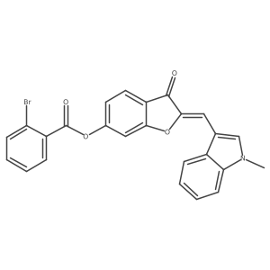 2-[(1-Methylindol-3-yl)methylene]-3-oxobenzo[3,4-b]furan-6-yl 2-bromobenzoate结构式