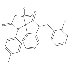 1-(2-Chlorobenzyl)-3'-(4-fluorophenyl)spiro[indoline-3,2'-thiazolidine]-2,4'-dione 1',1'-dioxide Structure