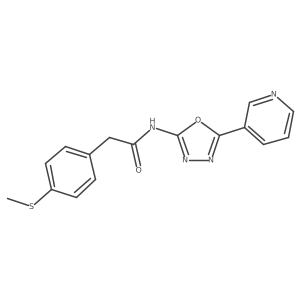 2-(4-(methylthio)phenyl)-N-(5-(pyridin-3-yl)-1,3,4-oxadiazol-2-yl)acetamide Structure