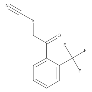 2-(Cyanosulfanyl)-1-[2-(trifluoromethyl)phenyl]ethan-1-one结构式
