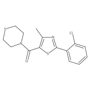 [2-(2-Chlorophenyl)-4-methyl-1,3-thiazol-5-yl](thiomorpholin-4-yl)methanone Structure