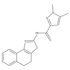 N-(4,5-dihydronaphtho[1,2-d]thiazol-2-yl)-1,5-dimethyl-1H-pyrazole-3-carboxamide结构式