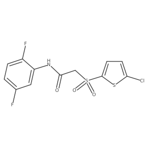 2-[(5-chloro-2-thienyl)sulfonyl]-N-(2,5-difluorophenyl)acetamide结构式