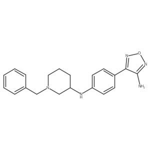 4-[4-[(1-Benzylpiperidin-3-yl)amino]phenyl]-1,2,5-oxadiazol-3-amine结构式