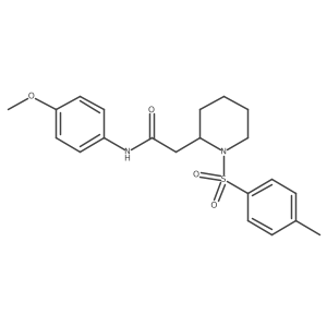 N-(4-methoxyphenyl)-2-(1-tosylpiperidin-2-yl)acetamide结构式