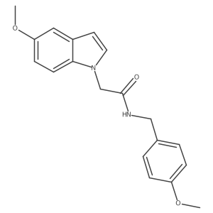 N-(4-methoxybenzyl)-2-(5-methoxy-1H-indol-1-yl)acetamide Structure