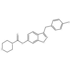 3-(4-Chlorobenzyl)-1,2-benzoxazol-6-yl morpholine-4-carboxylate结构式