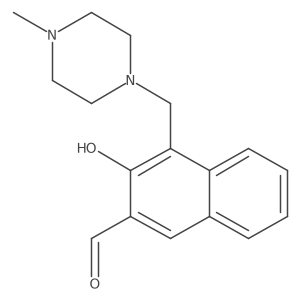 3-Hydroxy-4-[(4-methyl-1-piperazinyl)methyl]-2-naphthalenecarboxaldehyde结构式