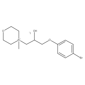 4-(3-(4-Bromophenoxy)-2-hydroxypropyl)-4-methylmorpholin-4-ium iodide结构式