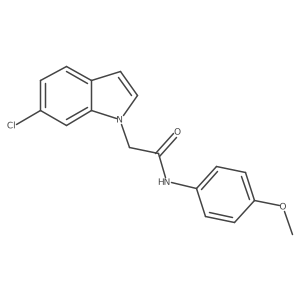 2-(6-chloro-1H-indol-1-yl)-N-(4-methoxyphenyl)acetamide Structure