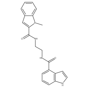Cn1c(C(=O)NCCNC(=O)c2cccc3[nH]ccc23)cc2ccccc21结构式