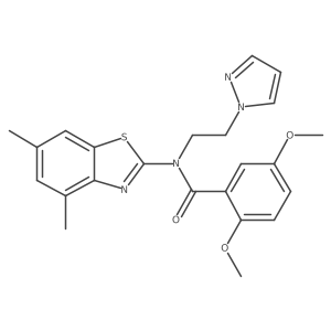COc1ccc(OC)c(C(=O)N(CCn2cccn2)c2nc3c(C)cc(C)cc3s2)c1结构式