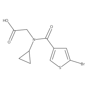 N-[(5-Bromo-3-thienyl)carbonyl]-N-cyclopropylglycine结构式