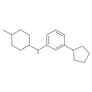 N-(4-methylcyclohexyl)-3-(pyrrolidin-1-yl)aniline结构式