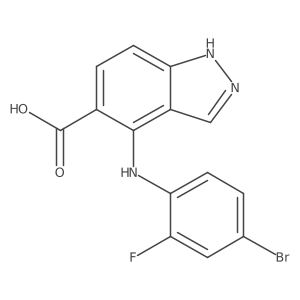 4-(4-bromo-2-fluorophenylamino)-1H-indazole-5-carboxylic acid结构式