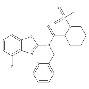 N-(4-fluorobenzo[d]thiazol-2-yl)-1-(methylsulfonyl)-N-(pyridin-2-ylmethyl)piperidine-2-carboxamide Structure