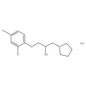 1-(2,4-Dichlorophenoxy)-3-(pyrrolidin-1-yl)propan-2-ol hydrochloride Structure