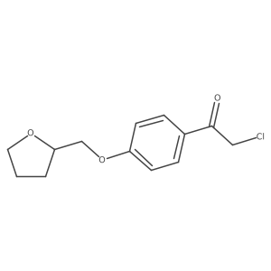 2-Chloro-1-[4-[(tetrahydro-2-furanyl)methoxy]phenyl]ethanone Structure
