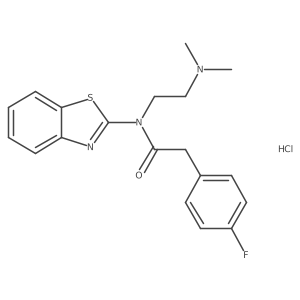 N-(benzo[d]thiazol-2-yl)-N-(2-(dimethylamino)ethyl)-2-(4-fluorophenyl)acetamide hydrochloride Structure