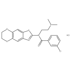 3-chloro-N-(6,7-dihydro-[1,4]dioxino[2',3':4,5]benzo[1,2-d]thiazol-2-yl)-N-(2-(dimethylamino)ethyl)benzamide hydrochloride Structure