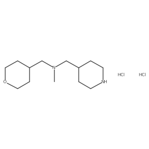 N-Methyl(4-piperidinyl)-N-(tetrahydro-2H-pyran-4-ylmethyl)methanamine dihydrochloride Structure