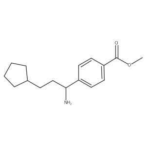 methyl 4-[(1R)-1-amino-3-cyclopentylpropyl]benzoate结构式