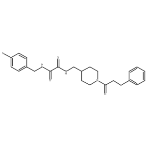 N1-(4-fluorobenzyl)-N2-((1-(2-phenoxyacetyl)piperidin-4-yl)methyl)oxalamide结构式