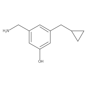 3-(Aminomethyl)-5-(cyclopropylmethyl)phenol Structure