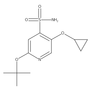 2-Tert-butoxy-5-cyclopropoxypyridine-4-sulfonamide结构式